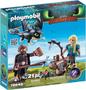 Imagem de Boneco Playmobil Hiccup e Astrid com Dragão Bebê - Como Treinar o Seu Dragão 3