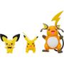 Imagem de Boneco Pokémon Evolution Multi Pack Pichu Pikachu Raichu Jazwares Pkw2778