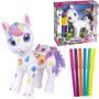 Imagem de Boneco Pónei De Brinquedo Para Pintar Colorir Com Canetas Coloridas Aprendizado Criatividade Infantil - Super Toys