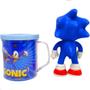 Imagem de Boneco Sonic Azul Filme Brinquedo Macio 16cm Caneca Personalizada 350ml