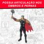 Imagem de Boneco Thor e Martelo Brinquedo Marvel Vingadores Articulado