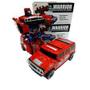 Imagem de Boneco Transformers Articulado Carro Robô Brinquedo 2 Em 1 Warrior Cor: Vermelho