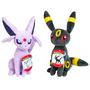 Imagem de Bonecos de Pelúcia Pokémon Espeon e Umbreon (20cm) - Pacote com 2