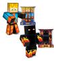 Imagem de Bonecos do jogo Minecraft athos e lopers 25 cm kit com 2