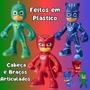 Imagem de Bonecos Originais PJ MASKS Kit Infantil Corujita Largatixo Menino Gato Desenho Crianças Hasbro