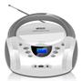 Imagem de Boombox Portátil LONPOO com Leitor de CD, FM, USB e Bluetooth - Branco