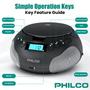 Imagem de Boombox Portátil PHILCO com Leitor de CD e MP3