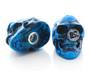Imagem de Borboleta Gorilla Caveira Neon Azul BPCAZ para Estantes de Prato 8mm Kit com 2 Unidades 