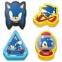 Imagem de Borracha Decorada Sonic com Formas Sortidas Caixa com 12