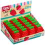 Imagem de Borracha Decorada TRIS Morango com Tampa e Aroma - Display com 24 Unidades