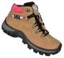 Imagem de Bota Adventure Feminina Saiph Confortável Couro Nobuck Creme