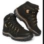 Imagem de Bota Adventure Masculina Couro Cano Médio Sola Tratorada Cadarço Moda Tendencia Trilha Motociclista