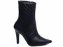 Imagem de Bota Bico Fino Feminina Preto Cano Curto Salto 10cm 67026C