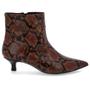 Imagem de Bota Bico Fino Salto Kitten Animal Print Couro