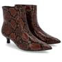 Imagem de Bota Bico Fino Salto Kitten Animal Print Couro