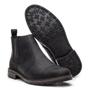 Imagem de Bota Botina Chelsea Masculina Couro Crazy Horse Conforto Preto 3000