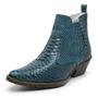 Imagem de Bota Botina Masculina Country Bico Fino Anaconda Azul De Couro JNA SHOES