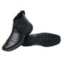 Imagem de Bota Botina Masculina Couro Solado Borracha Antiderrapante Confortável Estiloso Elástico Lateral