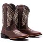 Imagem de Bota Botina Montaria Texana Country Feminina Couro Diamante cafe