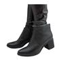 Imagem de Bota Bottero 346901 Cano Curto Salto Grosso Couro Ziper Feminino