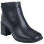 Imagem de Bota Bottero Cano Curto Ankle Boot Salto Bloco PRETO Couro