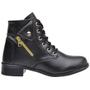 Imagem de Bota Cano Curto Casual Amanda Block com Cadarço e Detalhe em Ziper Lateral