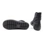 Imagem de Bota Cano Curto Preto Couro Solado Flat