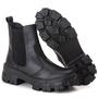 Imagem de Bota Chelsea Coturno Feminino Cano Médio Fashion Moda Blogueira Preto