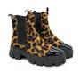 Imagem de Bota Chelsea Feminina Couro Animal Print Tratorada Estilo