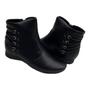 Imagem de Bota Comfortflex 2391362 Salto Anabela Baixo Ziper Fivela Feminino