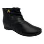 Imagem de Bota Comfortflex Marrom Franzido Salto Baixo Cano Curto 91302 Original