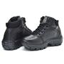 Imagem de Bota Coturno 100 Couro com C .A PVC Ref 01 Preto