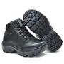 Imagem de Bota Coturno 100 Couro com C .A PVC Ref 01 Preto