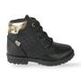 Imagem de Bota Coturno Bebe Feminino Kidy Fashion Preto Tratorado