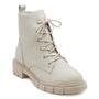 Imagem de Bota Coturno Cano Curto Estilo Mix 27992 Off White