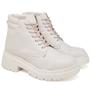 Imagem de Bota Coturno Cano Curto Feminino Napa Off White Ella's