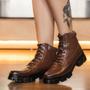 Imagem de Bota Coturno Casual Cano Baixo  Conforto Dia a Dia Feminino Gmm Shoes