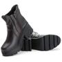 Imagem de Bota Coturno Casual Couro Feminino Estilo Elástico Moda Resistente Confortável Sola Tratorada