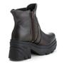 Imagem de Bota Coturno Casual Couro Feminino Estilo Elástico Moda Resistente Confortável Sola Tratorada