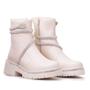 Imagem de Bota Coturno Casual Feminino Zíper Detalhe Tira e Sola Brilhante Confortável Tratorada