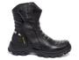 Imagem de Bota Coturno Couro Legítimo Preto Masculina Adventure Trilha Moto Com Cano Alto c/zíper