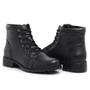 Imagem de Bota Coturno Feminina Cadarço Conforto Preta