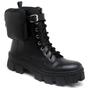 Imagem de Bota Coturno Feminina Tratorada Flatform Cano médio Outono Inverno Classico Com Bag removível 