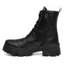 Imagem de Bota Coturno Feminino Cadarço Zíper Tratorado Lisa Casual