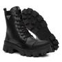 Imagem de Bota Coturno Feminino Cadarço Zíper Tratorado Lisa Casual