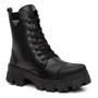 Imagem de Bota Coturno Feminino Cadarço Zíper Tratorado Lisa Casual
