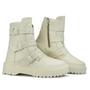 Imagem de Bota Coturno Feminino Couro Cloe Power Off White