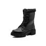Imagem de Bota Coturno Feminino Couro Tratorada Leve Resistente Macia Confortável Blogueirinha
