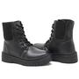 Imagem de Bota Coturno Feminino Masculino Sola Tratorada Elástico Preto DKshoes