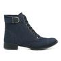 Imagem de Bota Coturno Feminino Salto Baixo Azul Jean